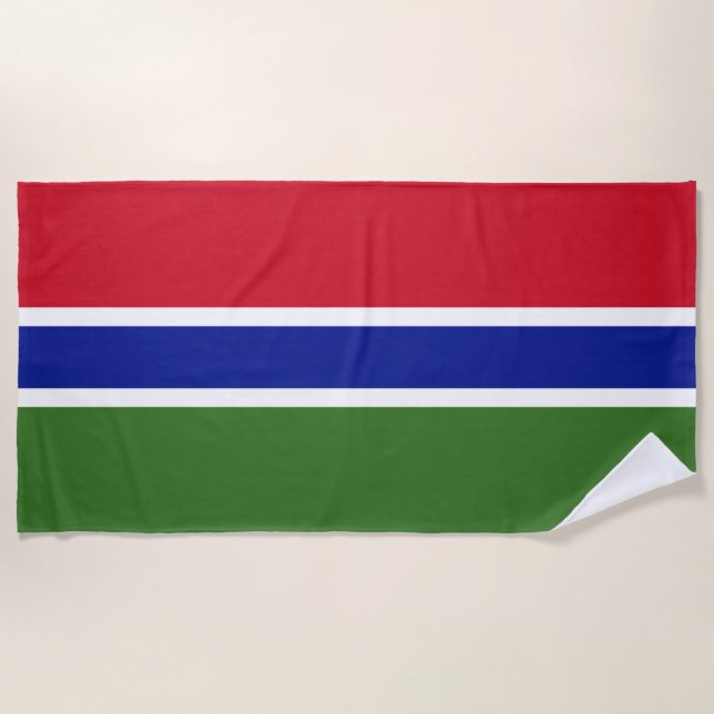 Gambia-Flagge Strandtuch (Vorderseite)