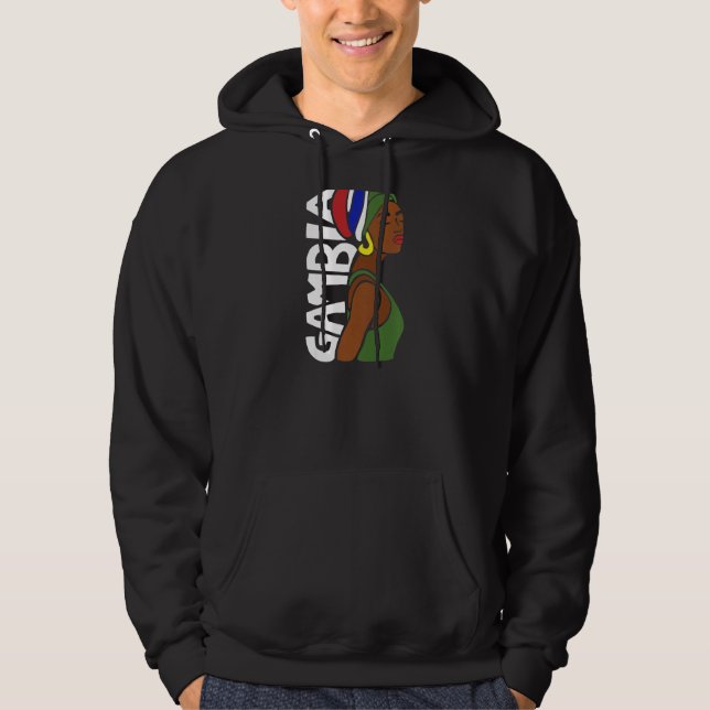 Gambia Gambian Flag Banjul Black African He Hoodie (Vorderseite)
