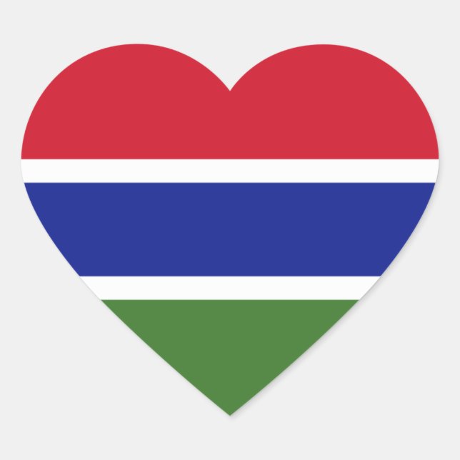 Gambia Herz-Aufkleber (Vorderseite)