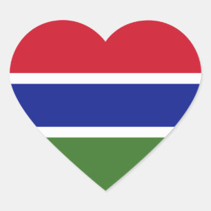 Gambia Herz-Aufkleber