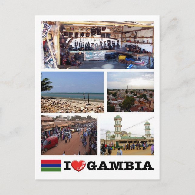 Gambia - I Liebe - Postkarte (Vorderseite)