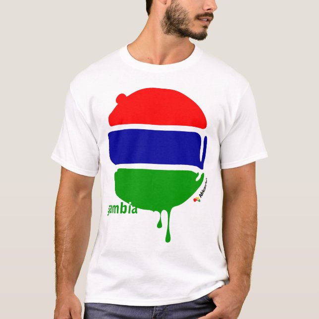 Gambia lässt Weiß fallen T-Shirt (Vorderseite)