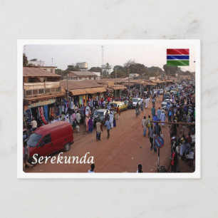 Gambia - Markt Serekunda - Postkarte