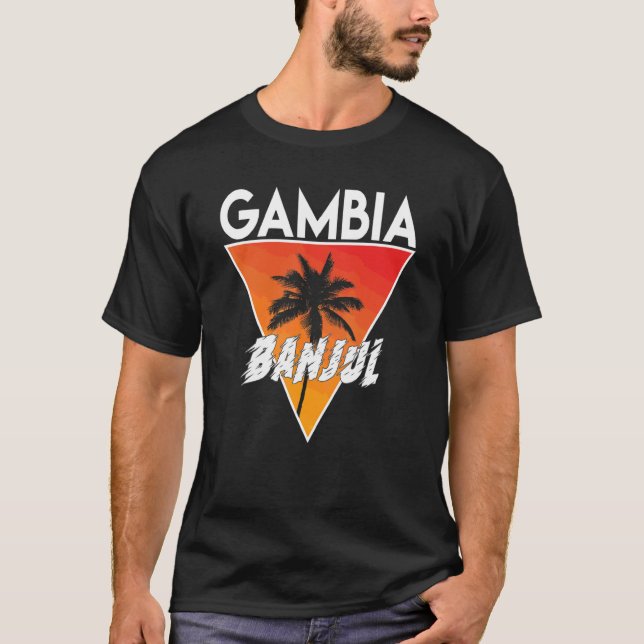Gambia mit sonnigen Farben T-Shirt (Vorderseite)