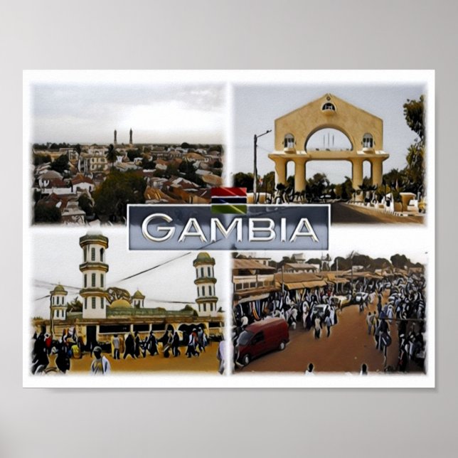 Gambia - Mosaik - Poster (Vorne)