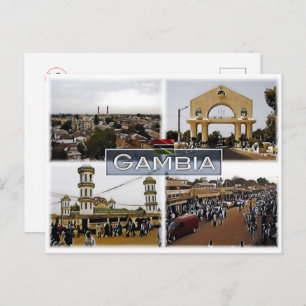 Gambia - Mosaik - Postkarte