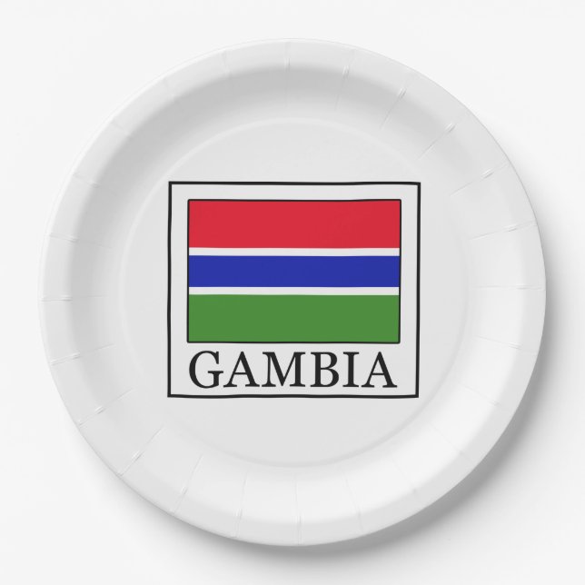 Gambia Pappteller (Vorderseite)