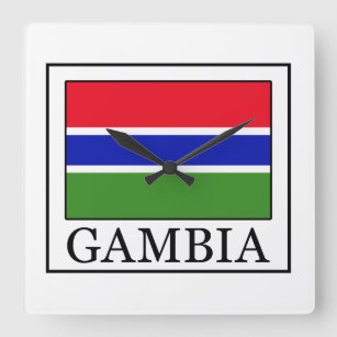 Gambia Quadratische Wanduhr