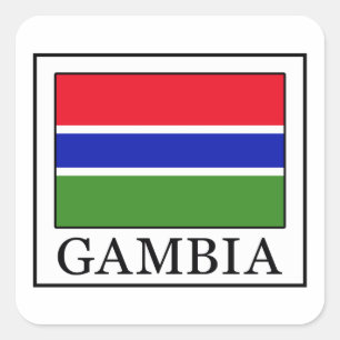 Gambia Quadratischer Aufkleber