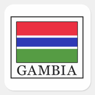 Gambia Quadratischer Aufkleber