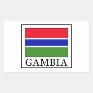 Gambia Rechteckiger Aufkleber