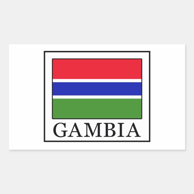 Gambia Rechteckiger Aufkleber (Vorderseite)