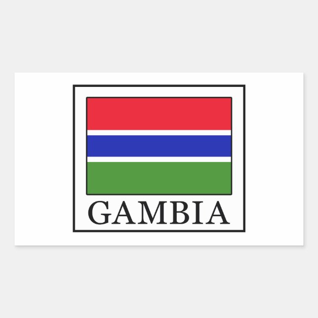 Gambia Rechteckiger Aufkleber (Vorderseite)