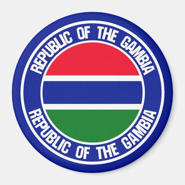 Gambia Round Emblem Magnet (Vorne)