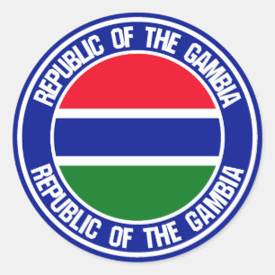Gambia Round Emblem Runder Aufkleber