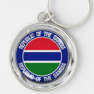Gambia Round Emblem Schlüsselanhänger