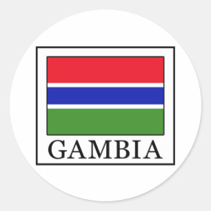 Gambia Runder Aufkleber