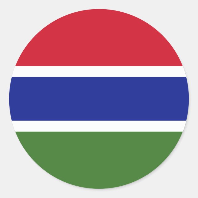 Gambia Runder Aufkleber (Vorderseite)
