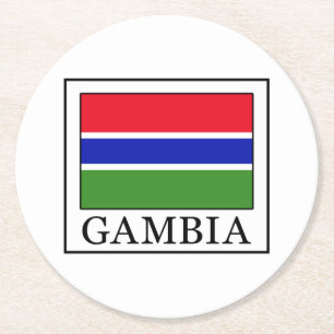 Gambia Runder Pappuntersetzer