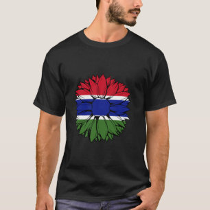 Gambia Sonnenblume Gambische Flagge Gambischer Sto T-Shirt
