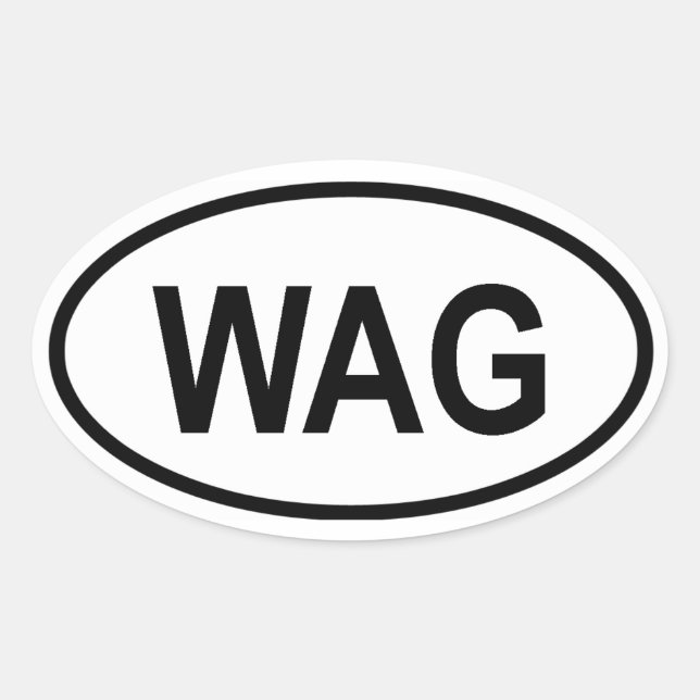 Gambia "WAG" Ovaler Aufkleber (Vorderseite)
