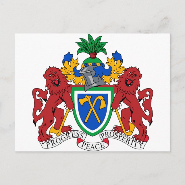 Gambia-Wappen Postkarte (Vorderseite)