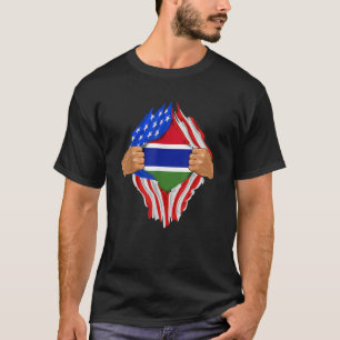 Gambian Blood Inside Me Gambia Flag Geschenk T-Shirt