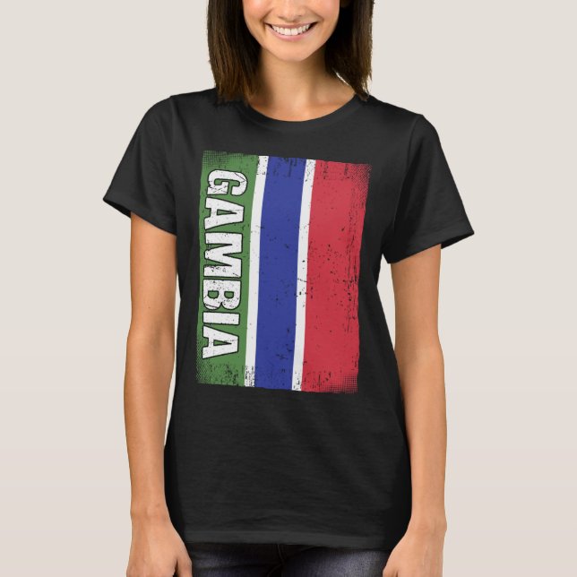 Gambian Flag Gambia T-Shirt (Vorderseite)