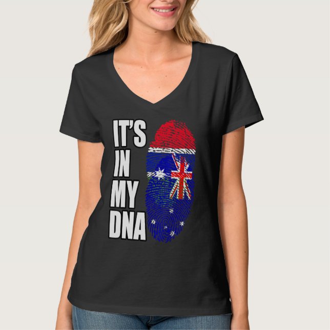Gambian und australisches Mix-DNA-Flaggengebiet T-Shirt (Vorderseite)