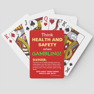 Gambler Health and Safety Funny Joke Warning Spielkarten