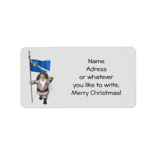 Gambler Santa Claus Adressaufkleber