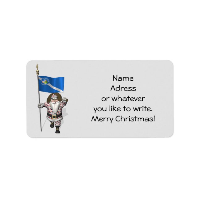 Gambler Santa Claus Adressaufkleber (Vorne)