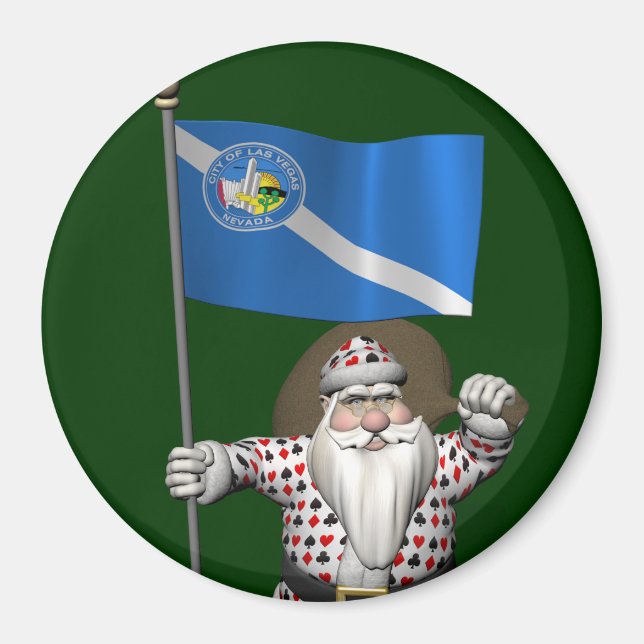 Gambler Santa Claus Magnet (Vorne)