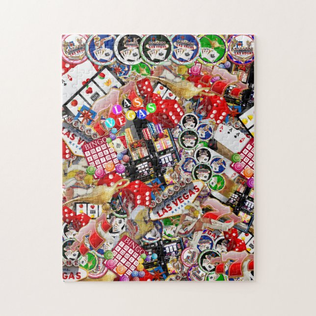 Gamblers Delight - Las Vegas Icons Collage Puzzle (Vertikal)
