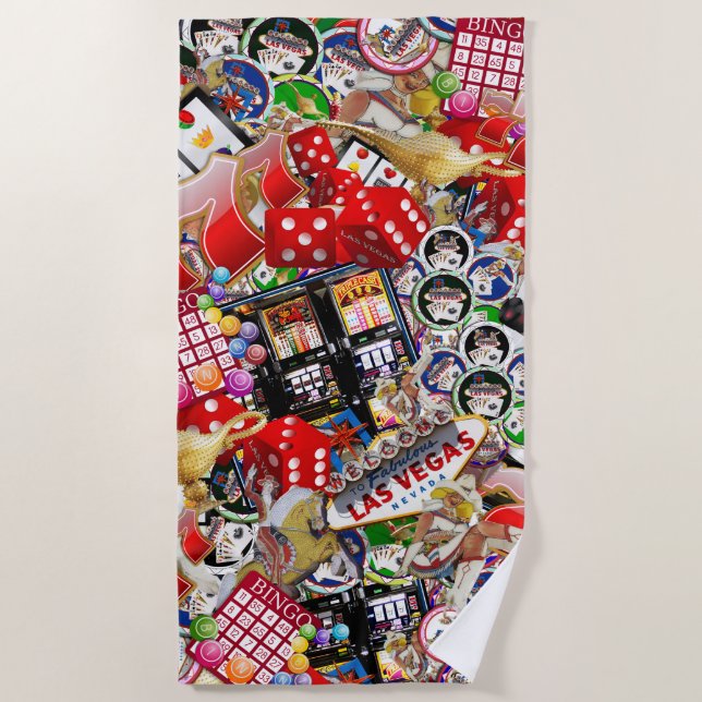 Gamblers Delight - Las Vegas Icons Strandtuch (Vorderseite)