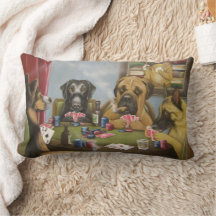 Gambling Hunde Pillow