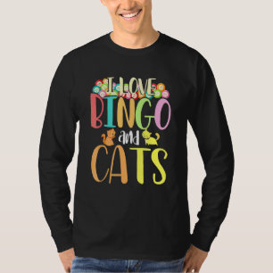 Gambling Lotterie Player Cat Animal Bingo T-Shirt