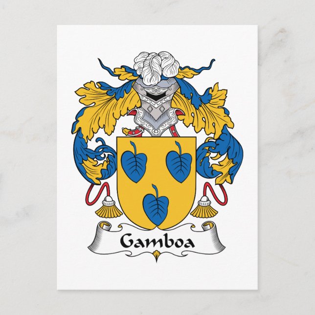 Gamboa Family Crest Postkarte (Vorderseite)