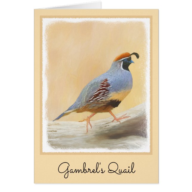 Gambrel's Quail Painting Original Bird Art (Vorne)