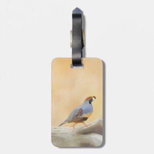 Gambrel's Quail Painting Original Bird Art Gepäckanhänger