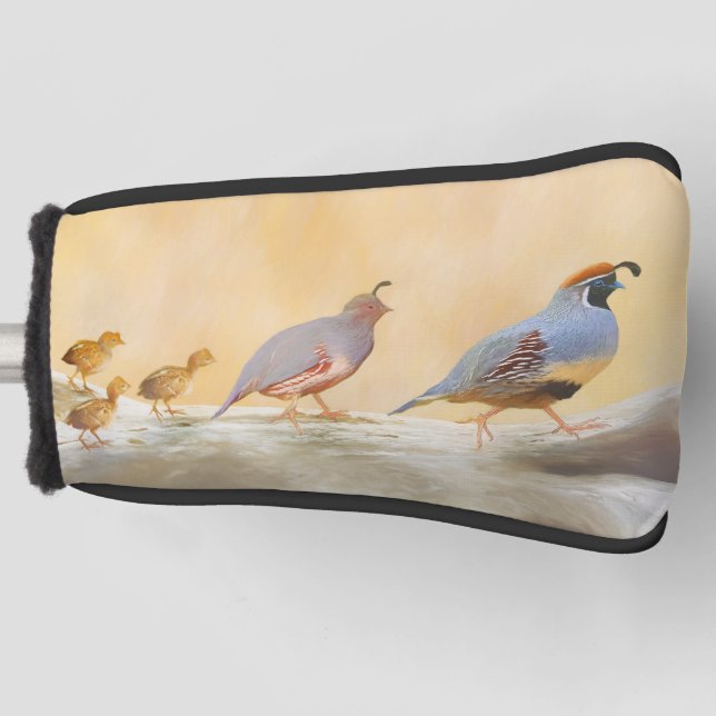 Gambrel's Quail Painting Original Bird Art Golf Headcover (Vorderseite)