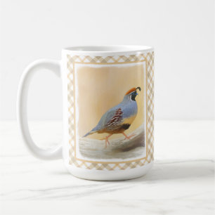 Gambrel's Quail Painting Original Bird Art Kaffeetasse