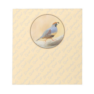 Gambrel's Quail Painting Original Bird Art Notizblock