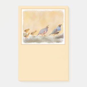 Gambrel's Quail Painting Original Bird Art Post-it Klebezettel