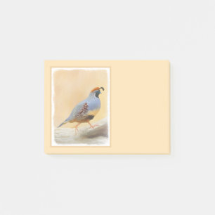 Gambrel's Quail Painting Original Bird Art Post-it Klebezettel