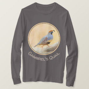 Gambrel's Quail Painting Original Bird Art T-Shirt
