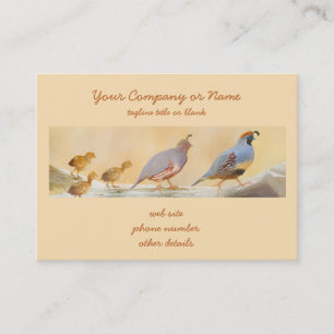 Gambrel's Quail Painting Original Bird Art Visitenkarte