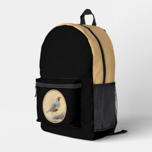 Gambrel's Quail Painting - Original Wild Bird Art Bedruckter Rucksack