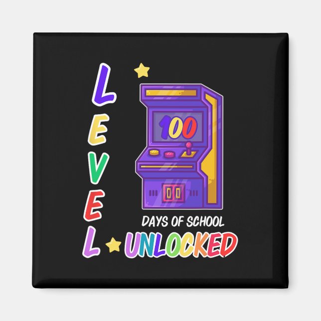 Game Arcade Controller Level 100 Days of School Magnet (Vorne)