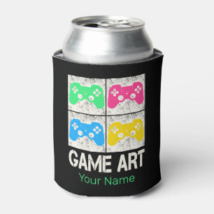 Game Art Vintag Gamepad Retro Controller Gamer Dosenkühler